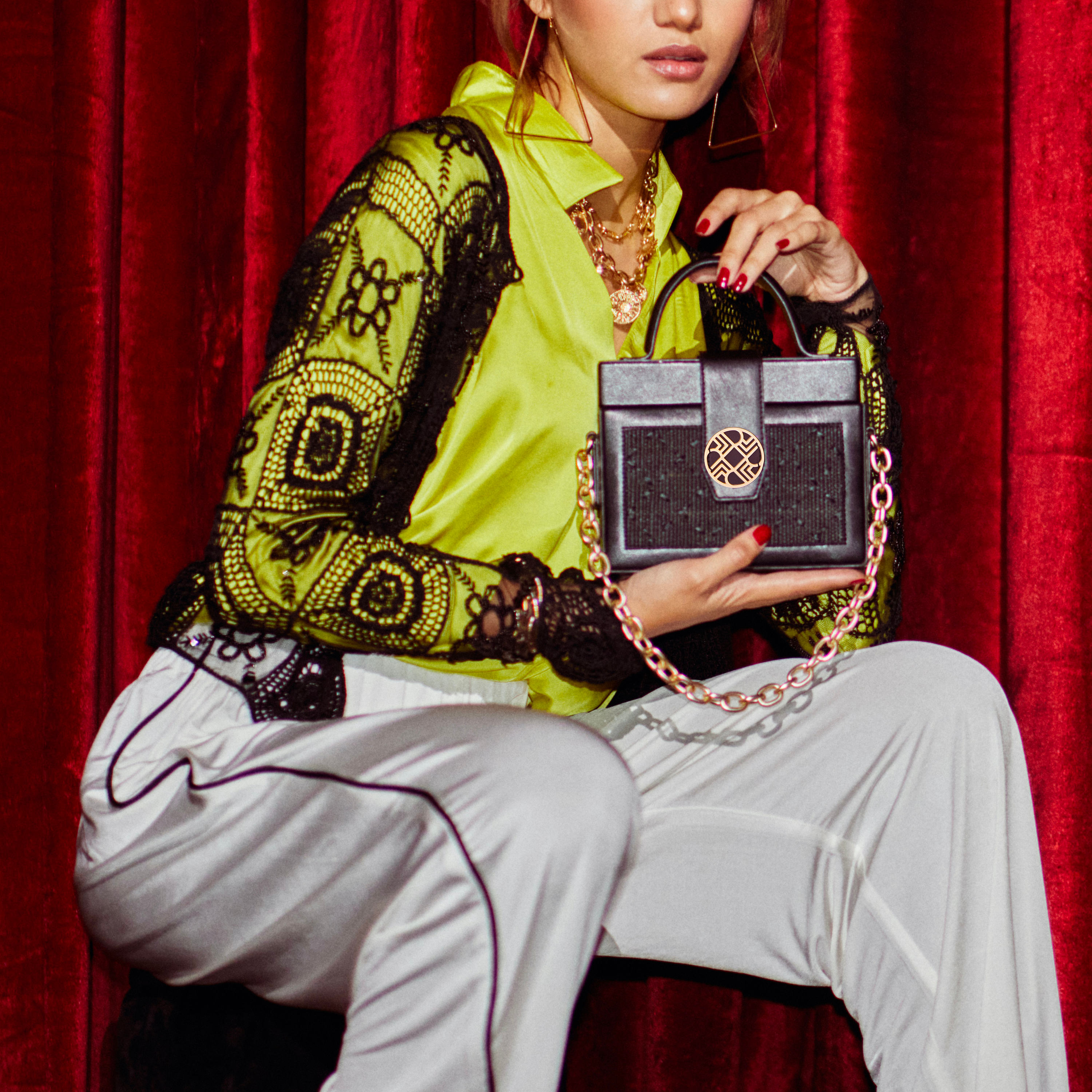 LEILA - Box Bag | Black